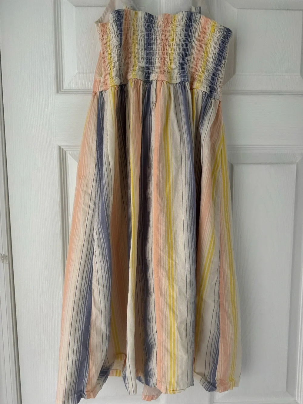 Jessica Simpson Girls' Striped Sundress in Peach, Blue & Yellow